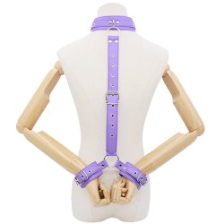 3 in 1 sm bondage set with collar and handcuffs