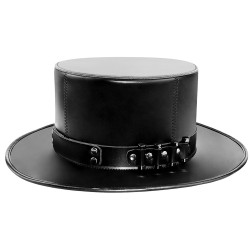 mens steampunk buckles splice hat 2