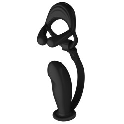 silicone vibrating cock ring with prostate vibrator