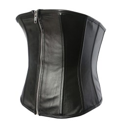 black hot leather zipper waist slimming body shaper for ladies